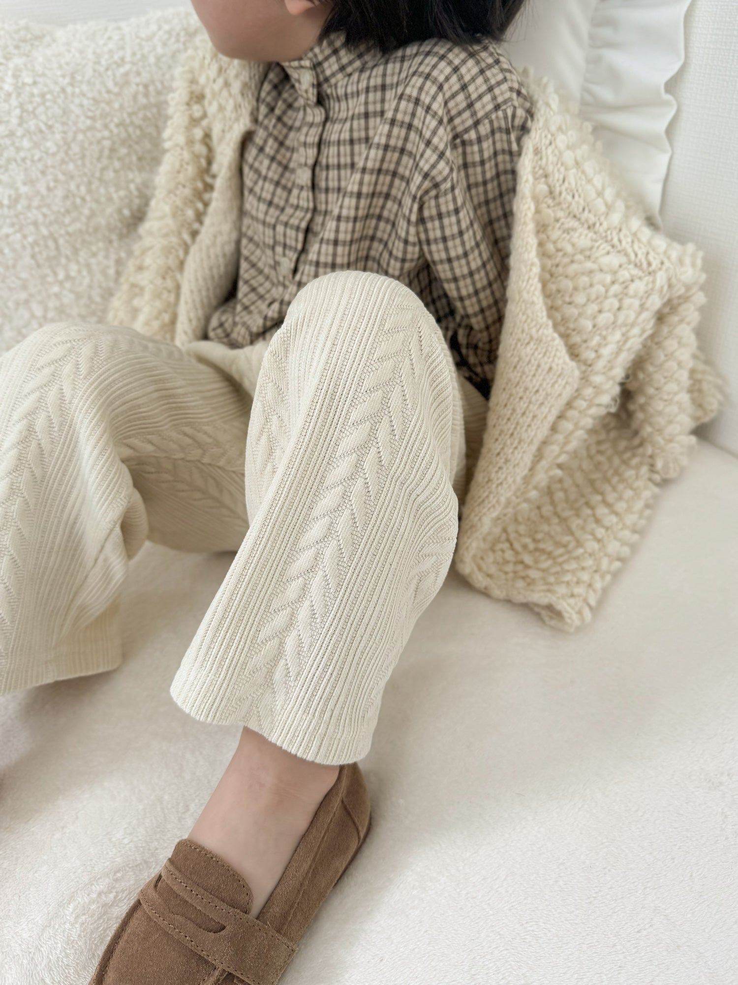 Knit cable pants