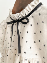 Joy ribbon dot rompers