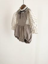 Joy ribbon dot rompers