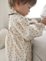 Joy ribbon dot rompers