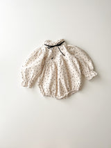 Joy ribbon dot rompers