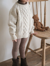 Mix cable knit pullover