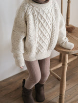 Mix cable knit pullover