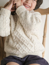 Mix cable knit pullover