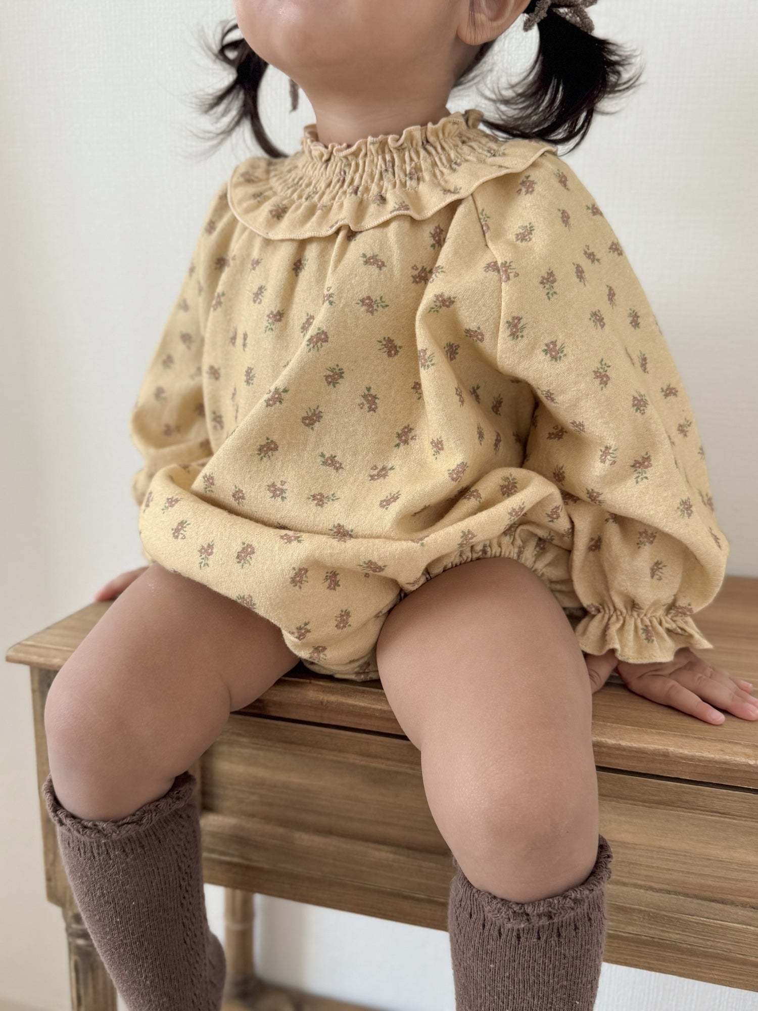 Peony smock rompers