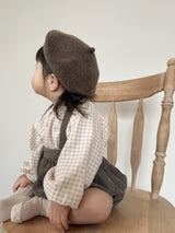 Peach check smock blouse (baby & kids)