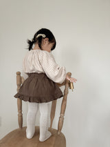 Peach check smock blouse (baby & kids)