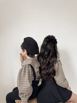 *Noeul.made* Check collar blouse