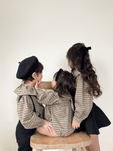 *Noeul.made* Check collar blouse