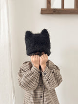 Meow mix shaggy beanie (black)