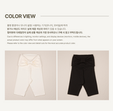 ［peekaboo］Ribbon maternity stretch pants (short)