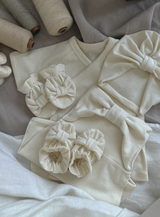 ［peekaboo］Ribbon newborn set (short sleeve)