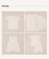 ［peekaboo］Ribbon newborn set (short sleeve)