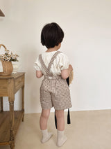 Check suspender pants