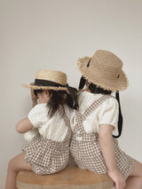 Check suspender pants