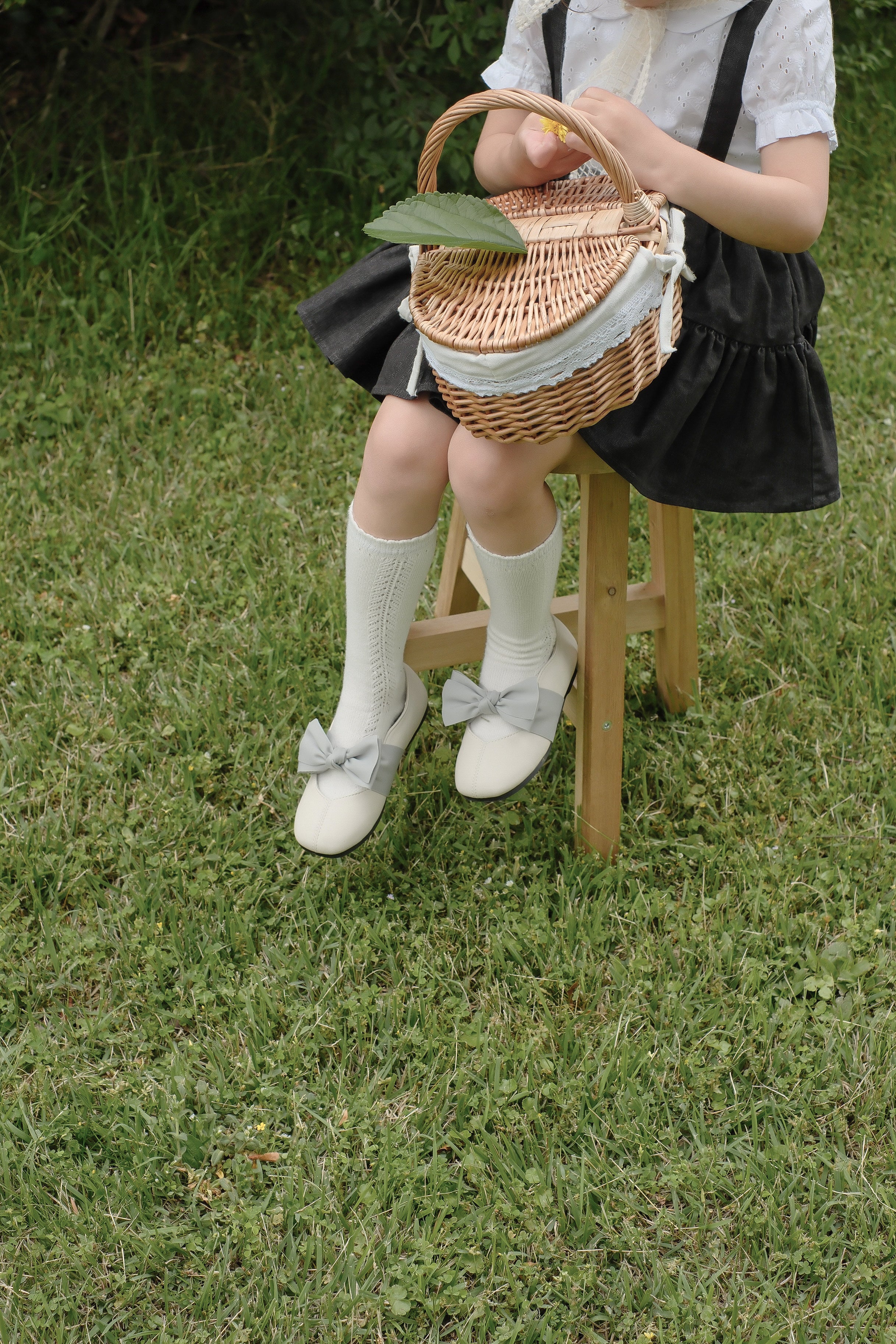 Ribbon flat shoes - Frozen yogurt -
