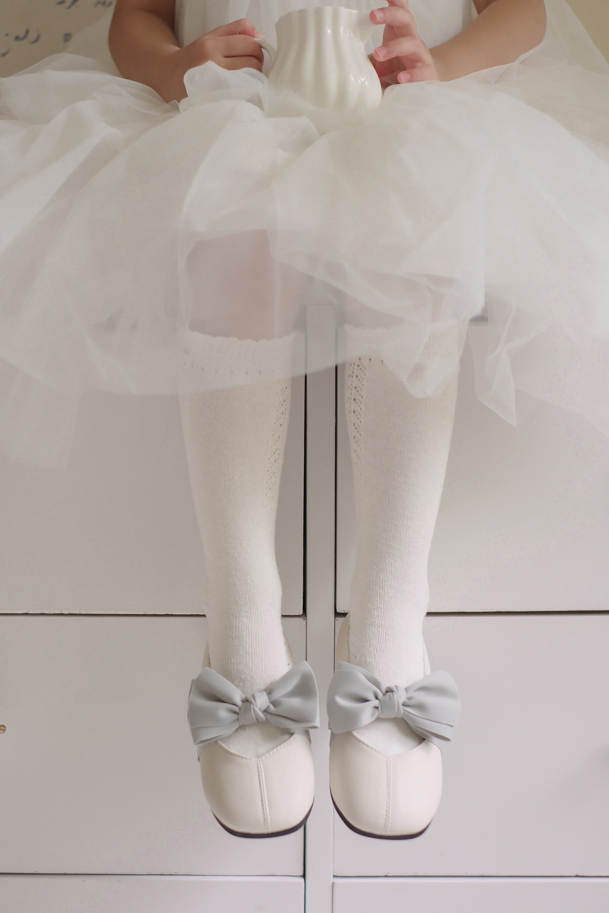 Ribbon flat shoes - Frozen yogurt -