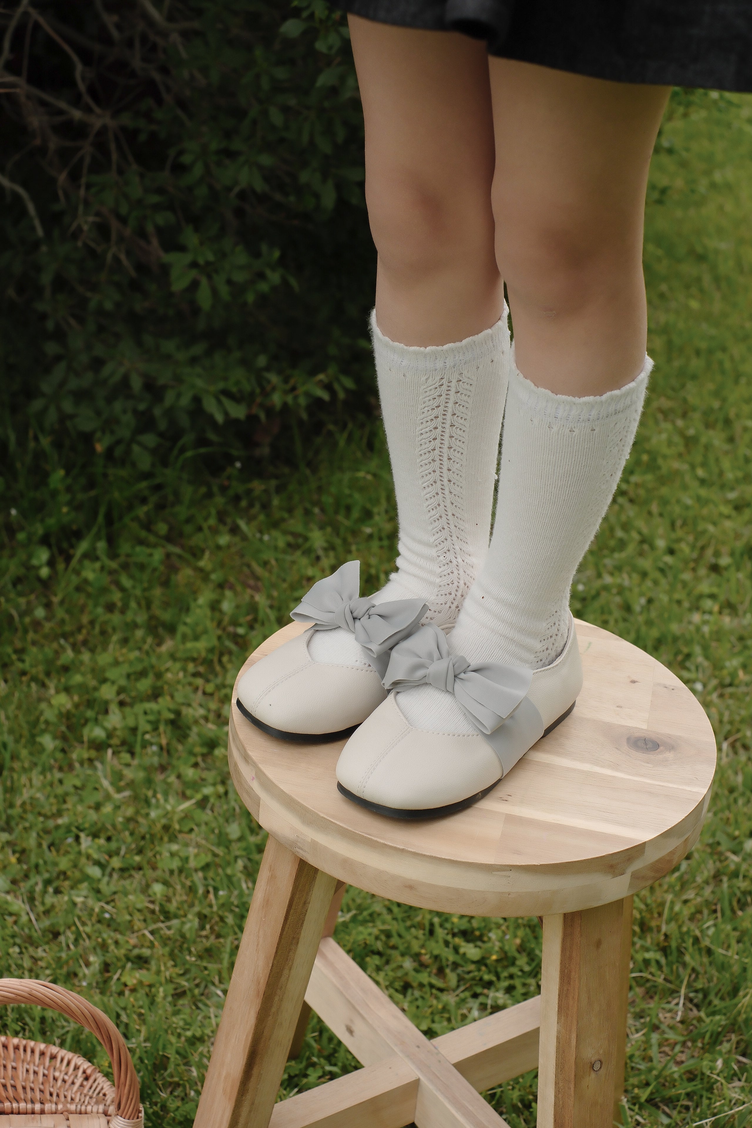 Ribbon flat shoes - Frozen yogurt -