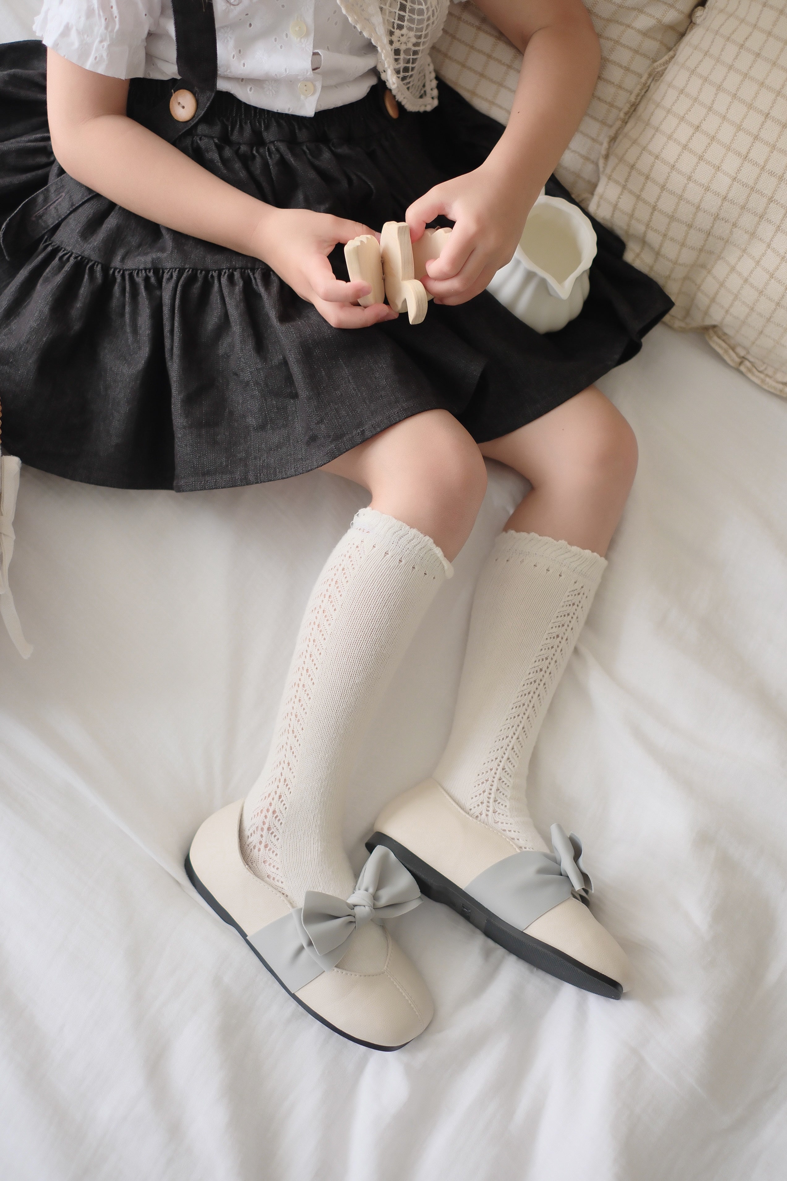 Ribbon flat shoes - Frozen yogurt -
