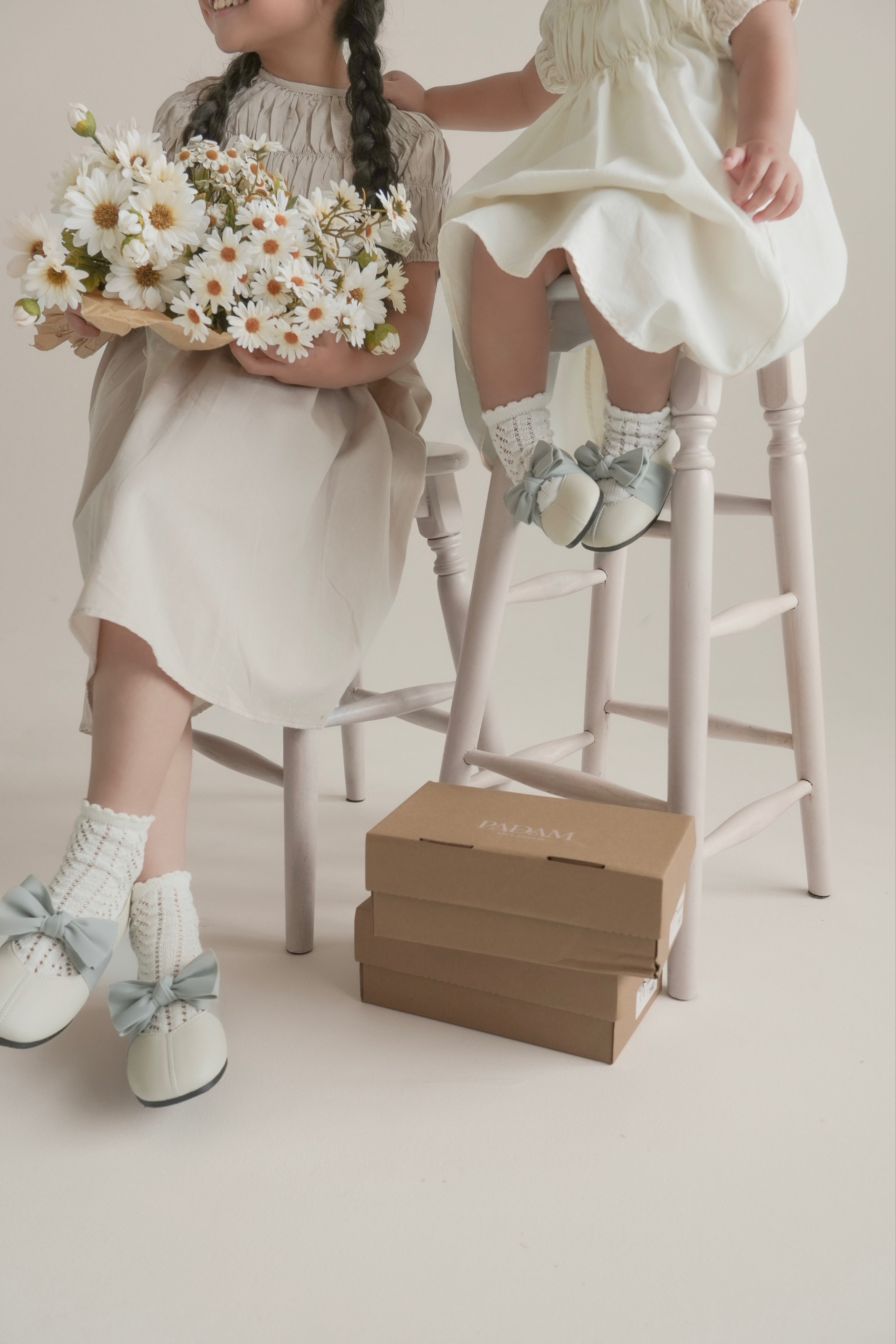 Ribbon flat shoes - Frozen yogurt -
