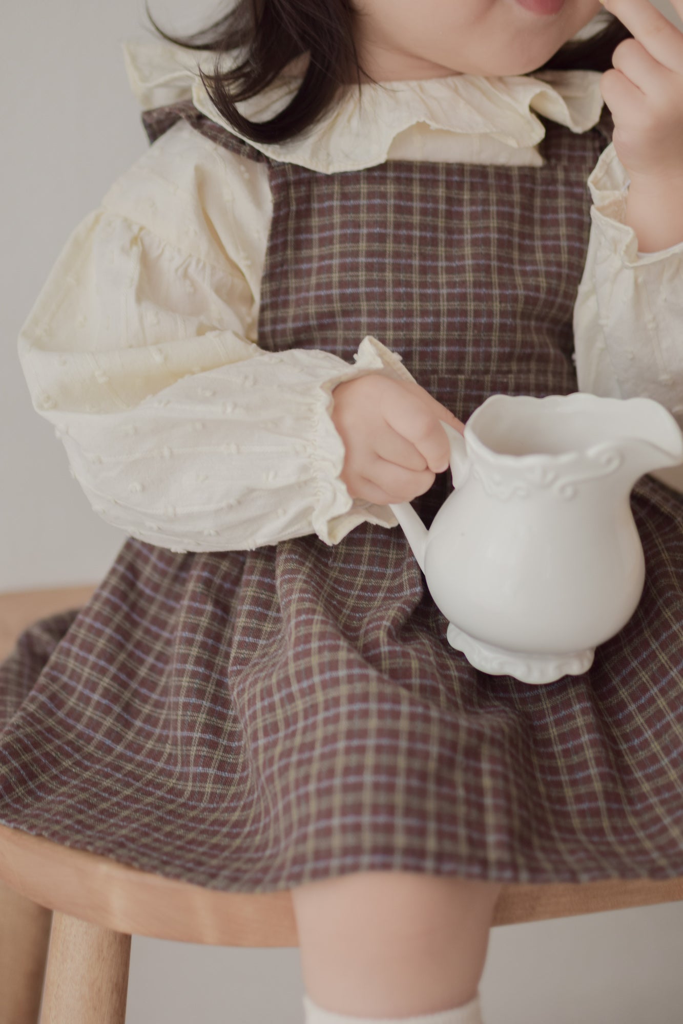 Check apron one-piece