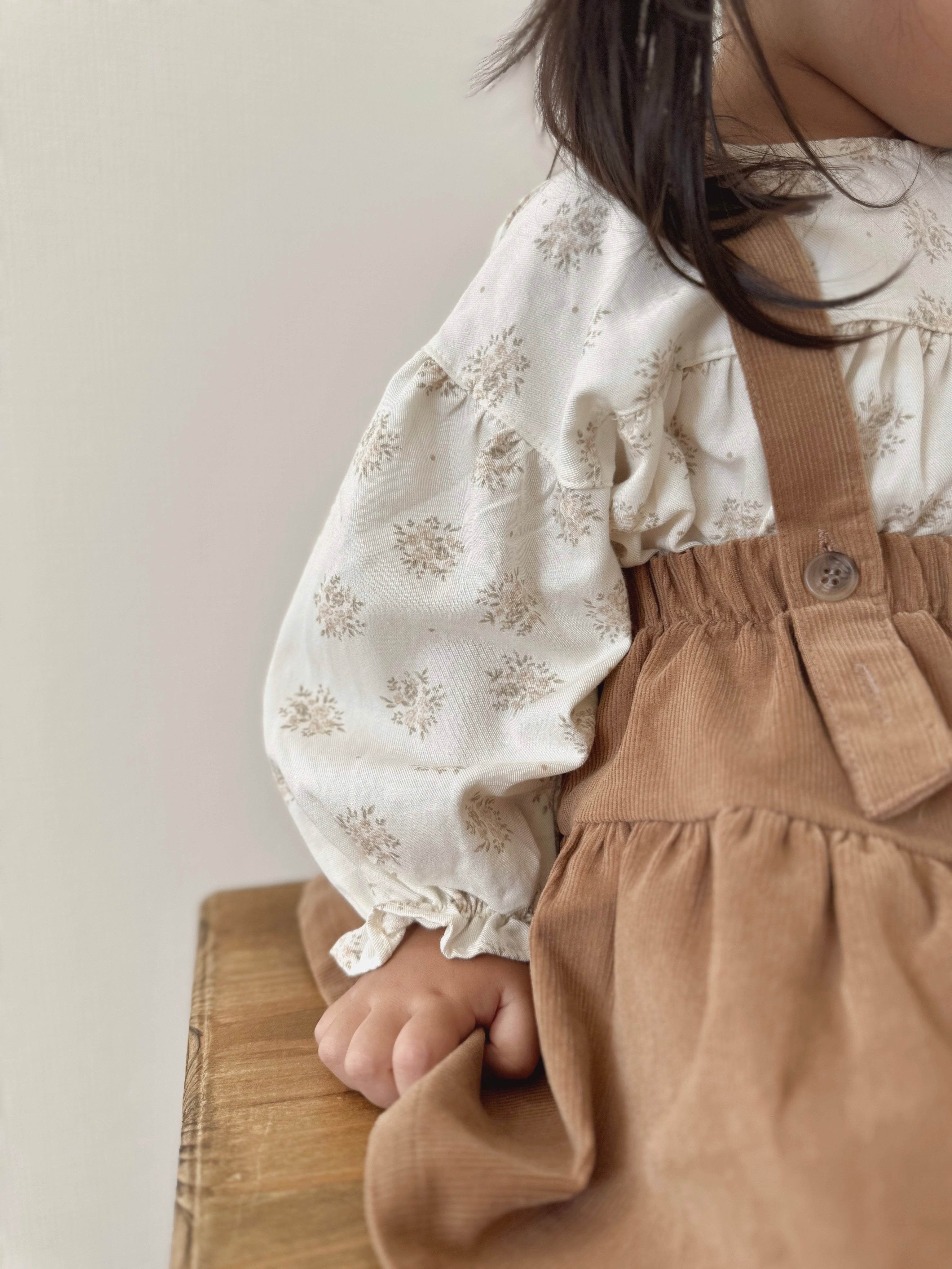 Corduroy suspender cancan skirt