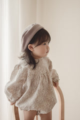 Flower shirring rompers