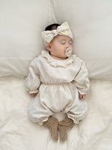 Dot frill bebe suit