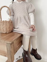 Soft puff knit one-piece