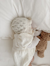 Soft puff knit rompers