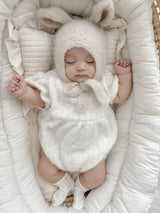 Soft puff knit rompers