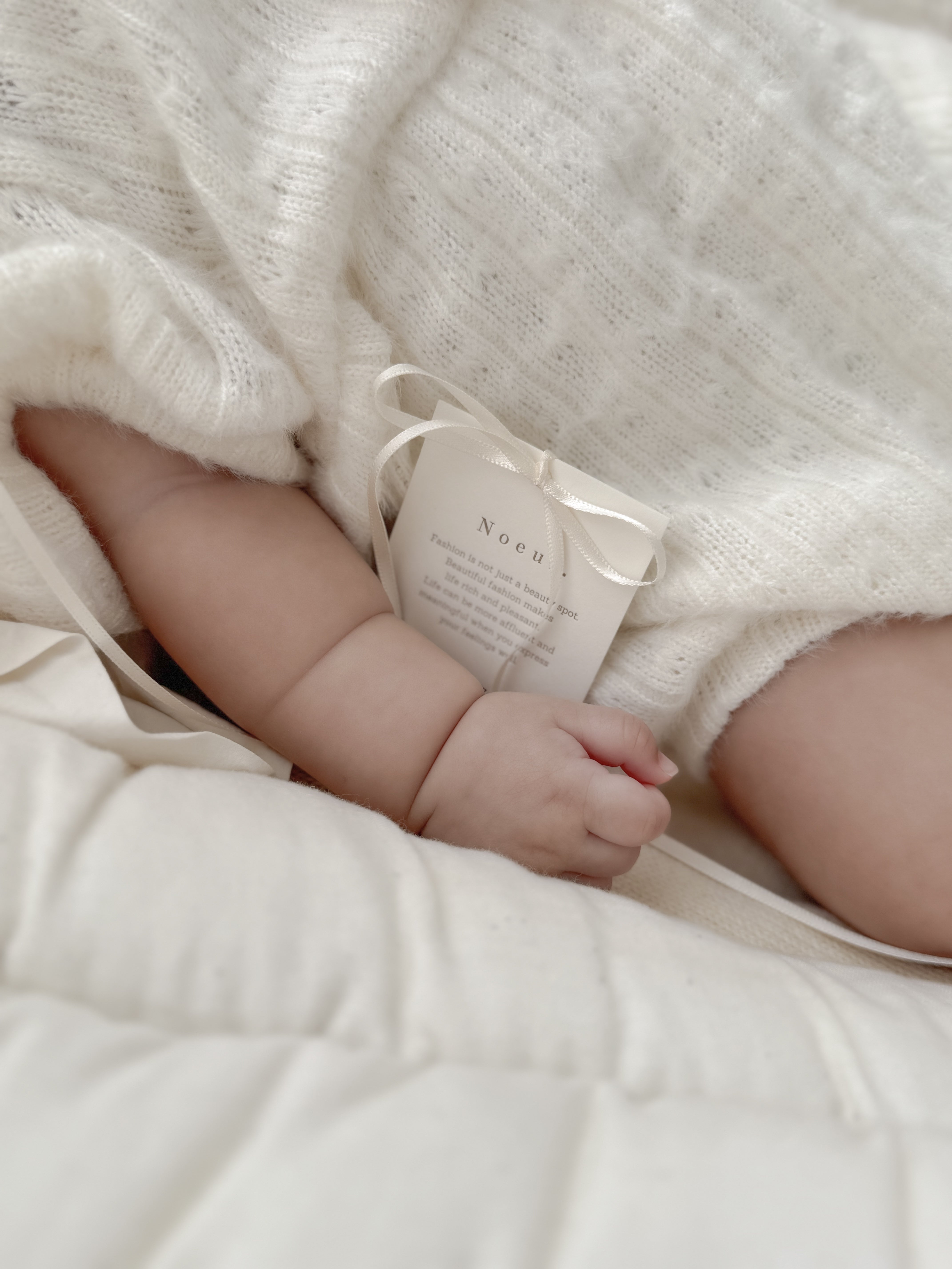 Soft puff knit rompers