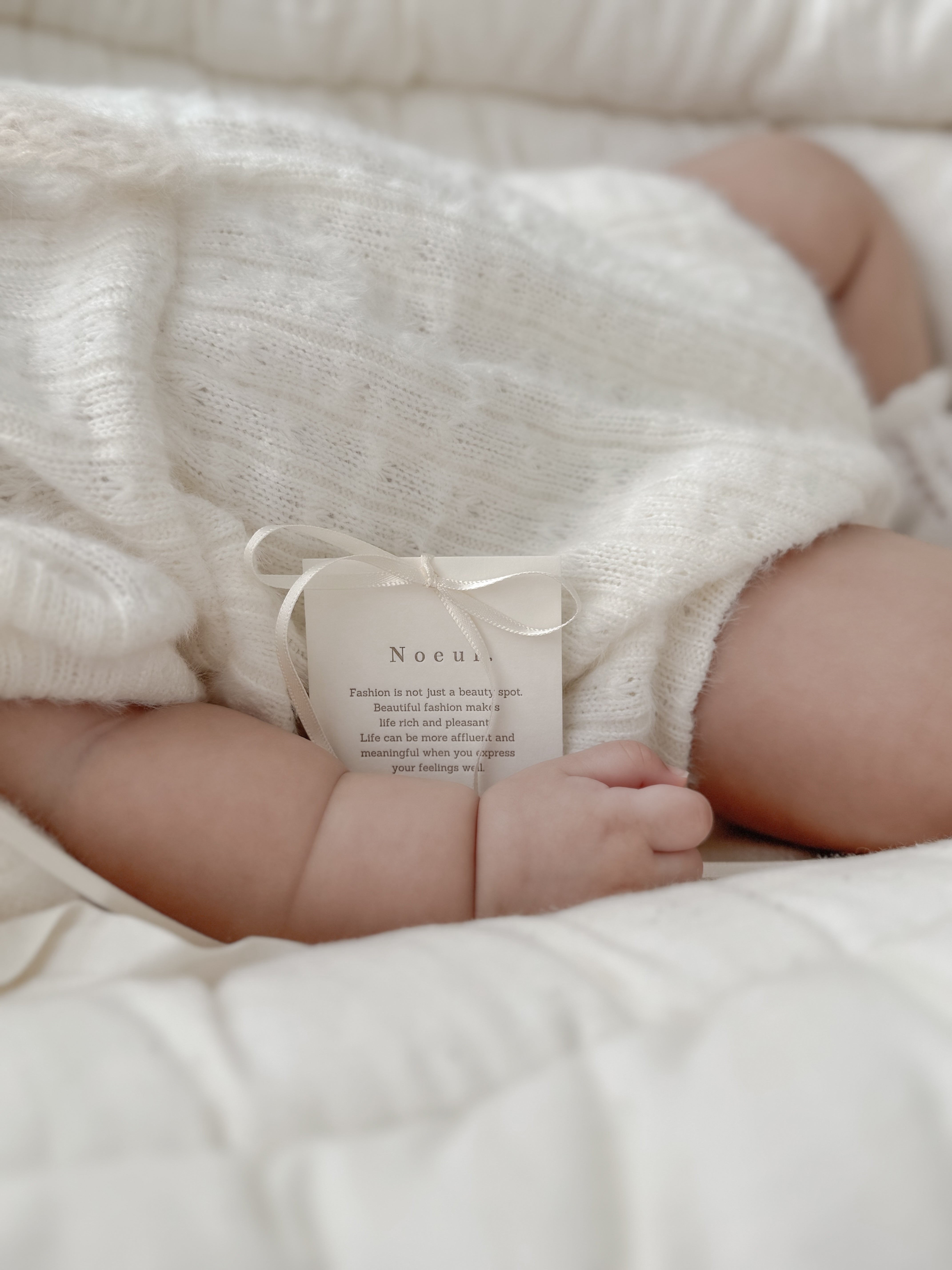 Soft puff knit rompers