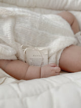 Soft puff knit rompers