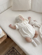 Soft puff knit rompers