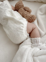 Soft puff knit rompers