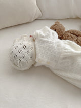 Soft puff knit rompers