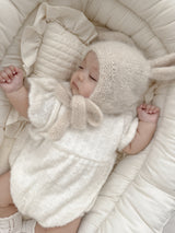 Soft puff knit rompers