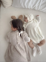 Soft puff knit one-piece