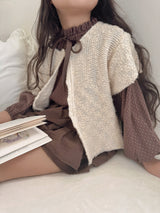 Popcorn knit vest