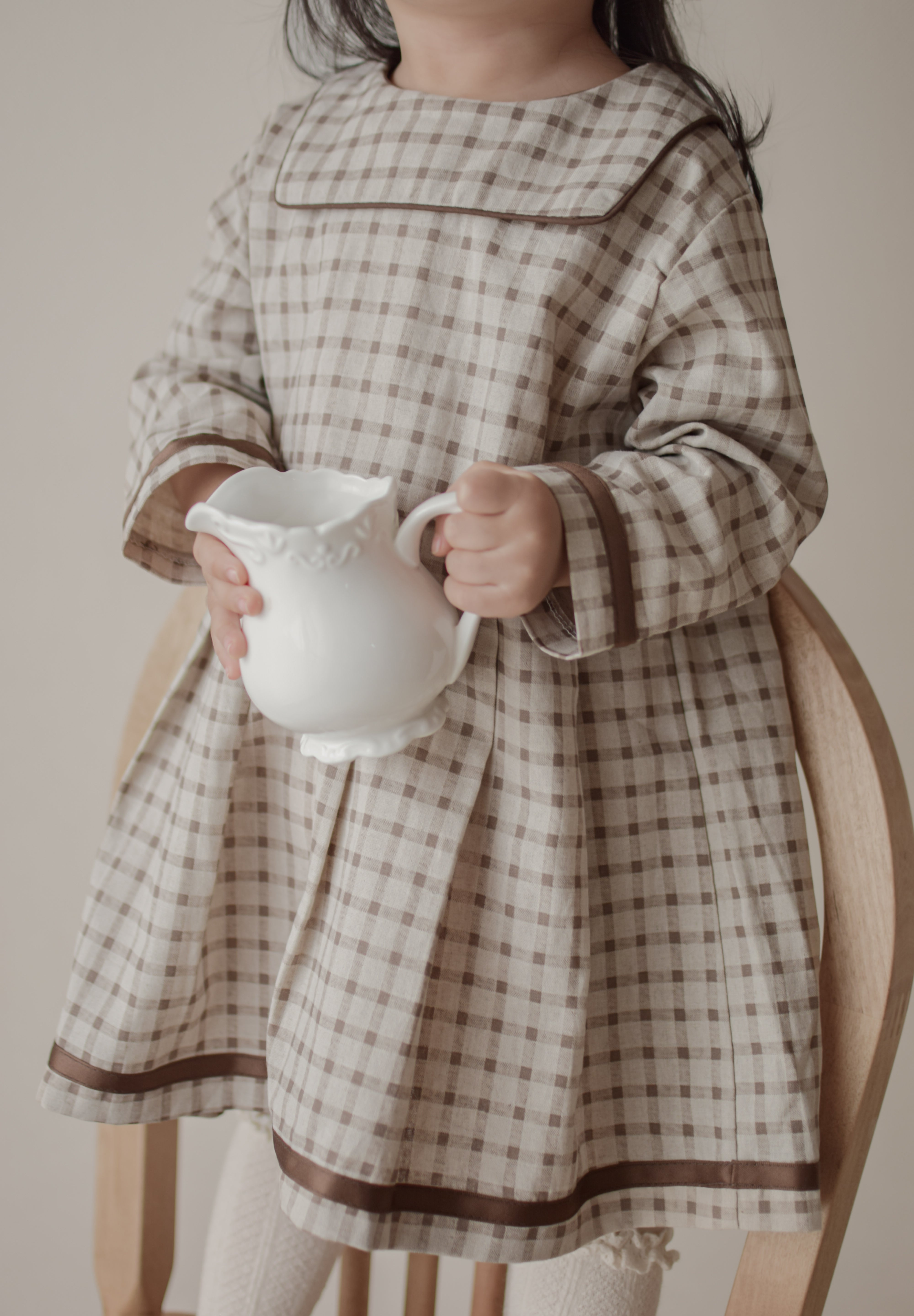 Brunette check one-piece (kids)