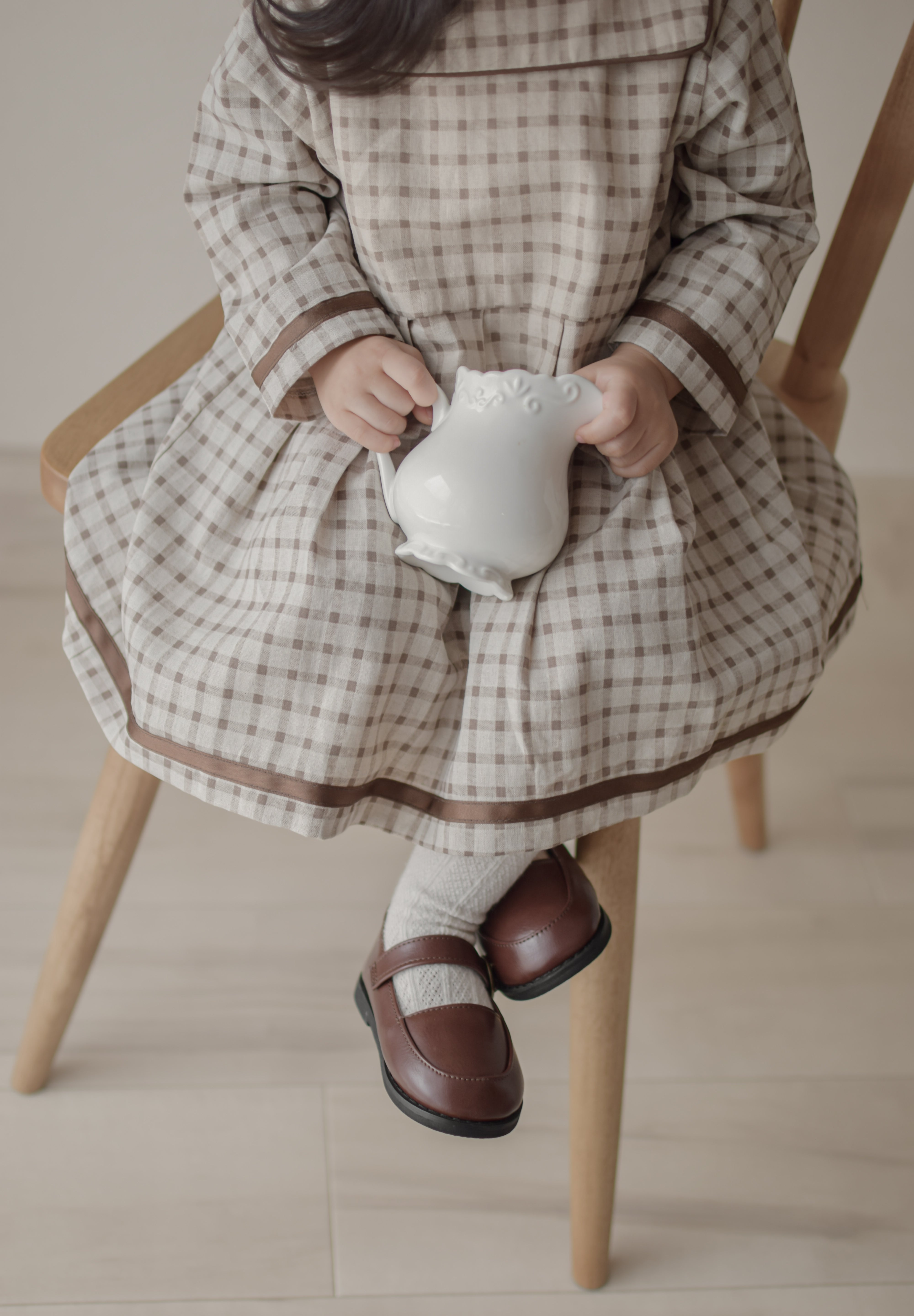 Brunette check one-piece (kids)