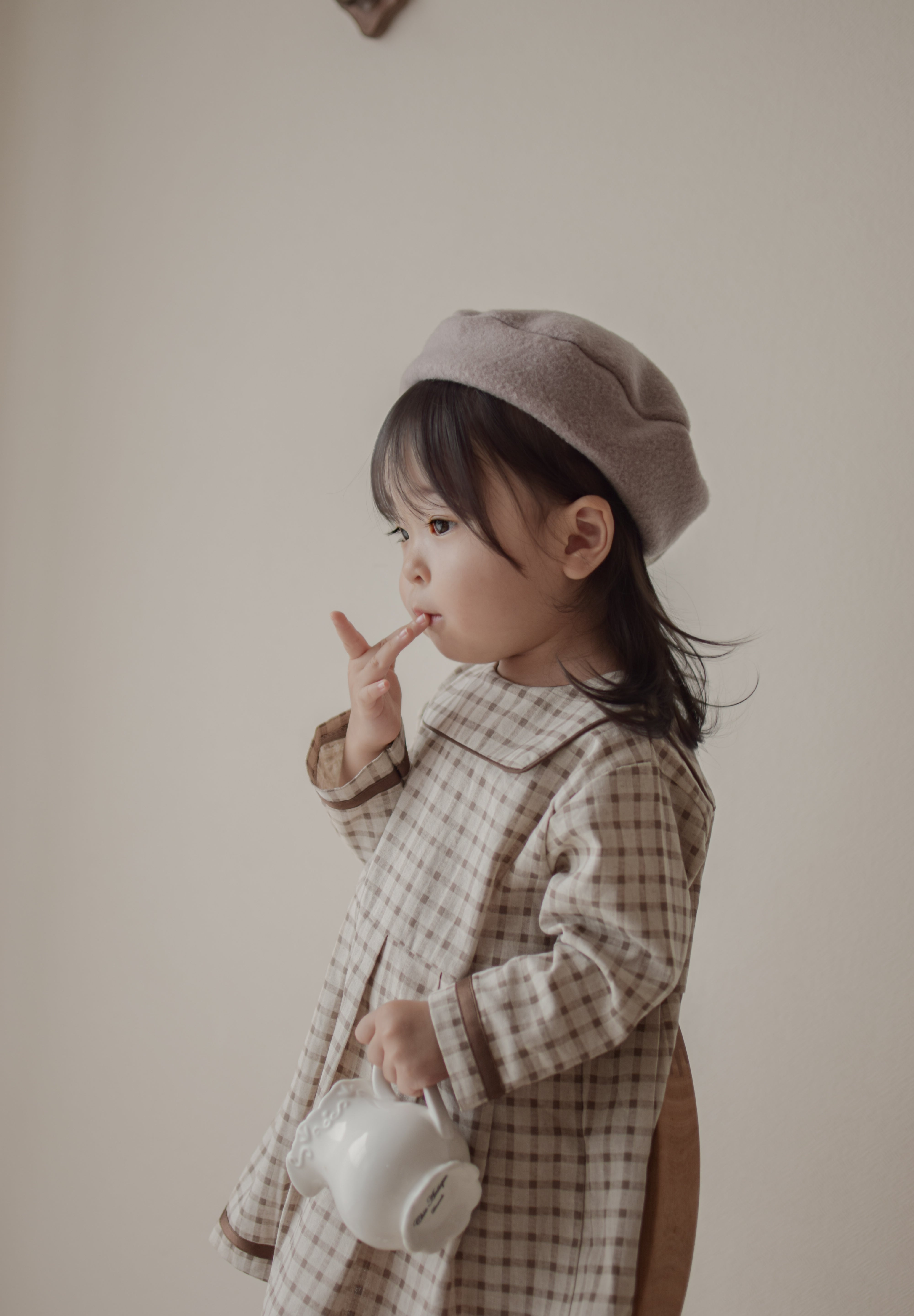 Brunette check one-piece (kids)