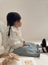 Straight frill pants