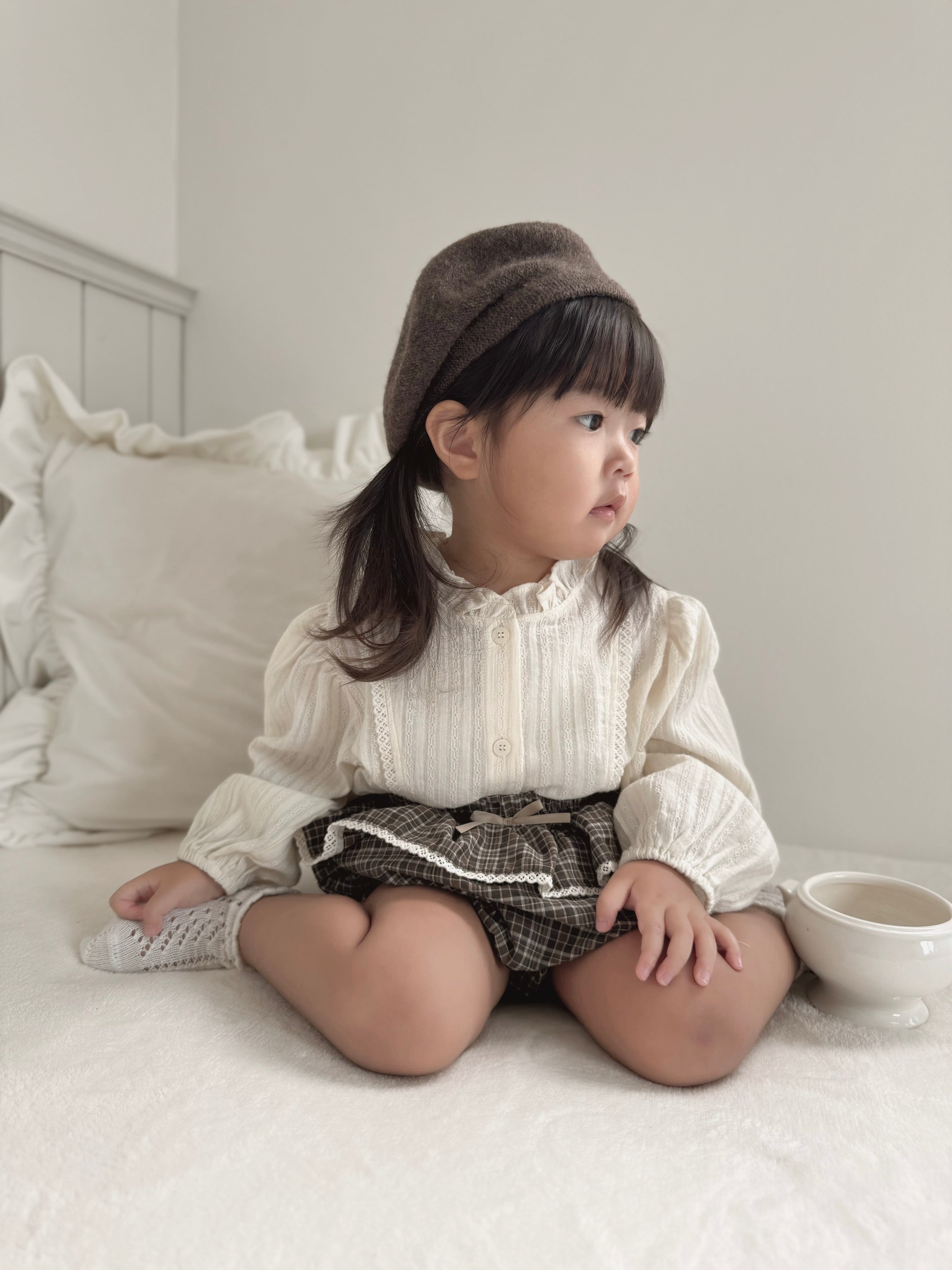 Petit check frill bloomer