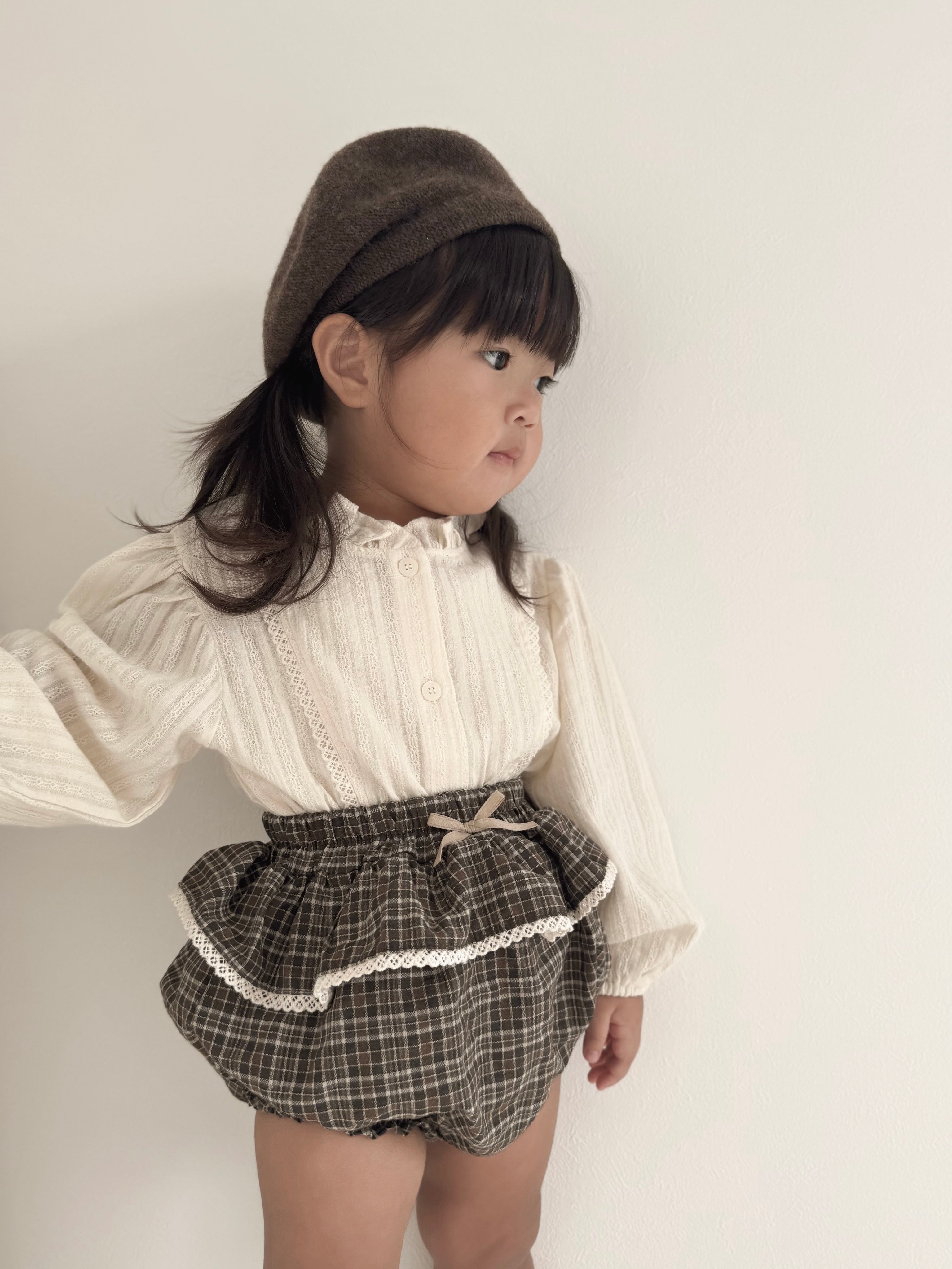 Petit check frill bloomer