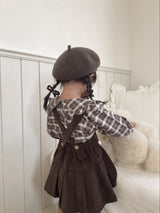 Pleats suspender skirt
