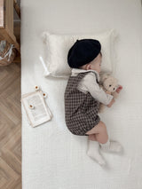 Check suspender rompers