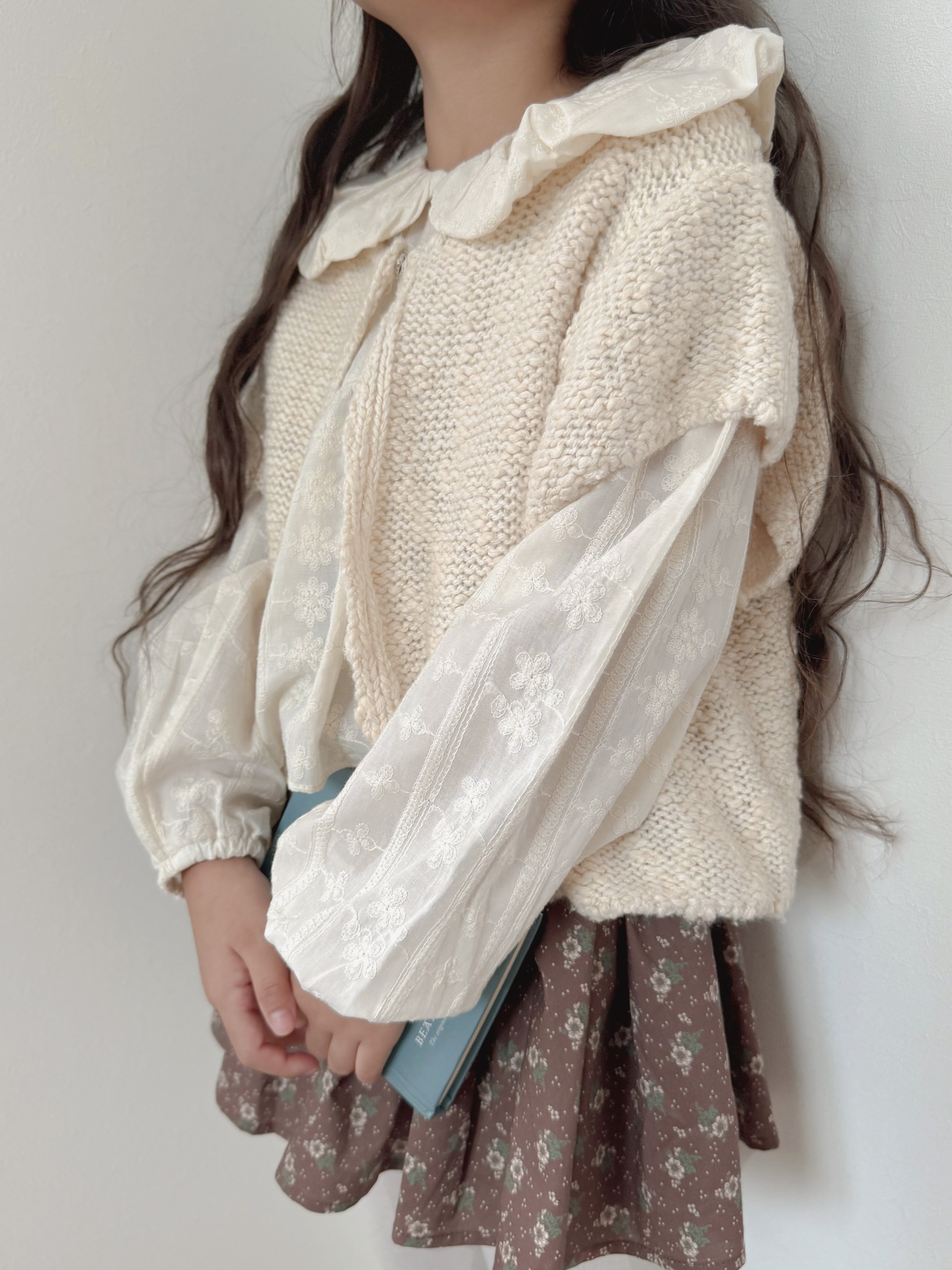 Popcorn knit vest
