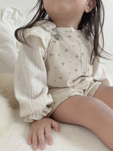 Corduroy berry short overall (flower)